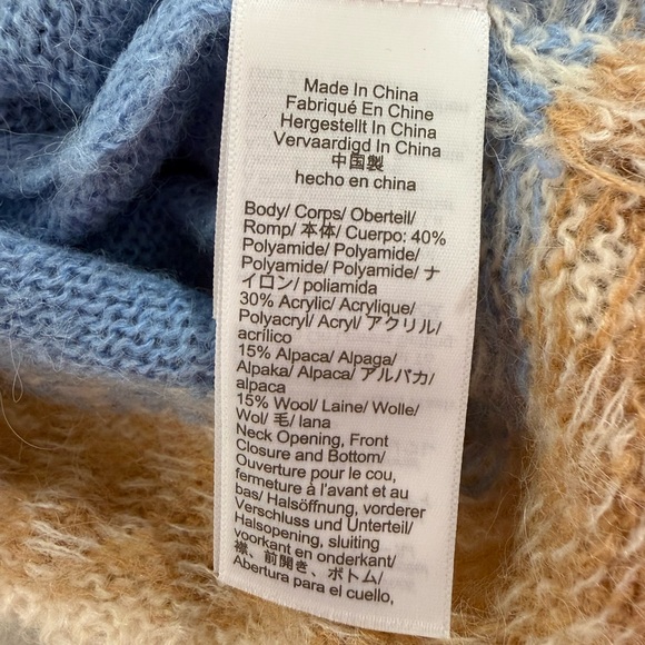 Pristine J.Crew Fair Isle Cardigan in Frosted Tundra Snow Brushed Sweater XS - Picture 5 of 6